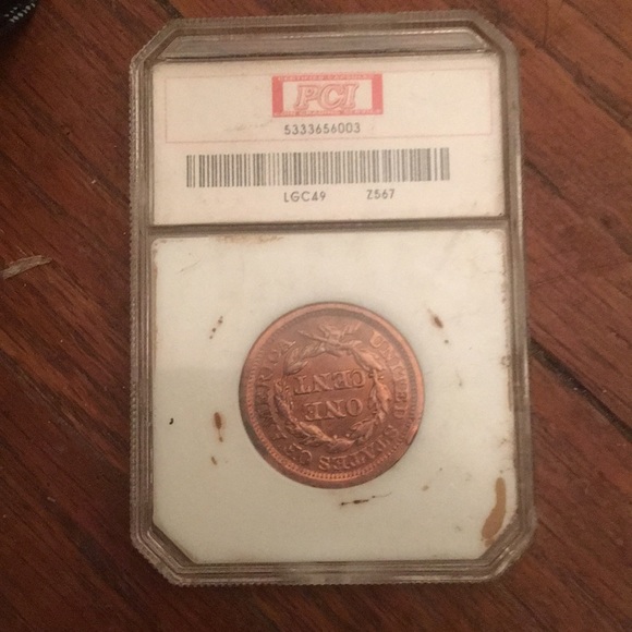 1849 1C VF30 cleaned vintage coin - Picture 2 of 2